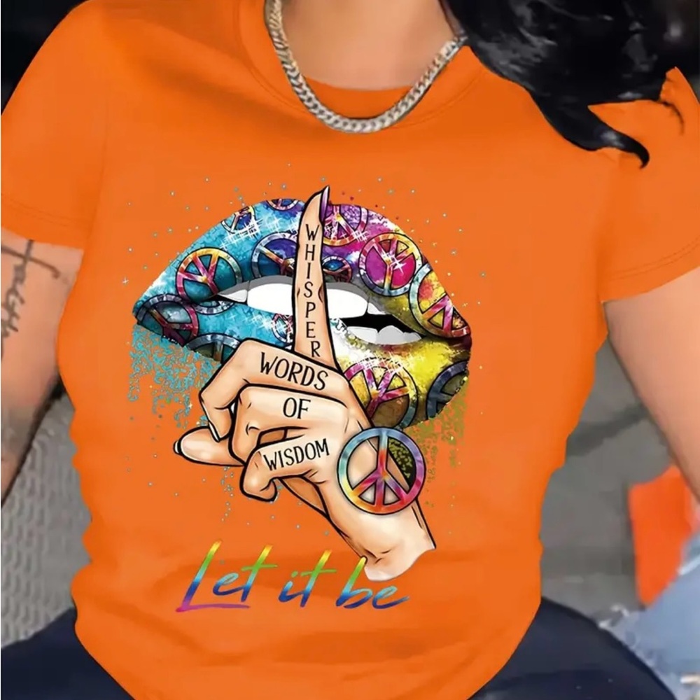 Orange Whisper Words of Wisdom Graphic Tee